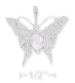 
SS DC 21mm Butterfly Charm With 5x7mm Ame
