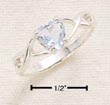 
Sterling Silver Blue Topaz Heart With Twi
