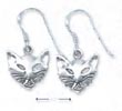 
Sterling Silver Pointy Cat Faces With Ope
