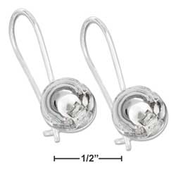 
Sterling Silver 10mm High Polish Ball Earrings Euro Wire
