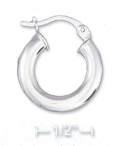 
Sterling Silver 20mm Hollow Tube Earrings With French Lock (5mm Tube)
