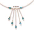 
SS 1.5mm Coil Wrap Necklace Turquoise Bea
