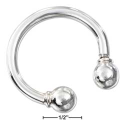 
Sterling Silver Horseshoe Shaped Key Chain With 8mm Ball
