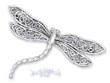 
SS 33x50mm Dragonfly With Filigree Wings 
