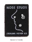 
Sterling Silver Nose Studs Set: Pinwheel 
