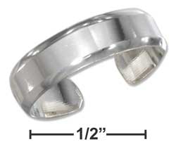 
Sterling Silver 5mm Flat Band Ring Beveled Edge Toe Ring

