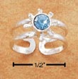 
Sterling Silver Open Ring Toe Ring Blue C
