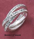 
Sterling Silver 3 Band Ring Clear CZ Eter
