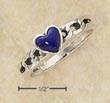 
Sterling Silver Small Lapis Heart On Open
