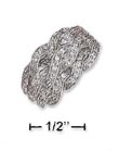
SS Triple 2 Braid CZ Ring With Tapered Sh
