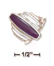 
Sterling Silver 4x19mm Sugilite Bar Ring 
