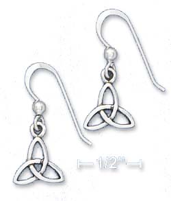 
Sterling Silver 5/8 Inch Trinity Knot Earrings And Bead

