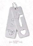 
SS 11x30mm God Heart Cross cover-up Tag P
