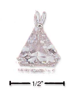 
Sterling Silver Large Triangular Cubic Zirconia Pendant
