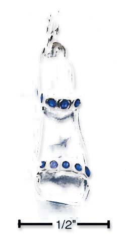
Sterling Silver Enamel 3d Light Blue Bright Blue Summer Sandal Charm
