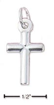 
Sterling Silver Convex Cross With Lines T

