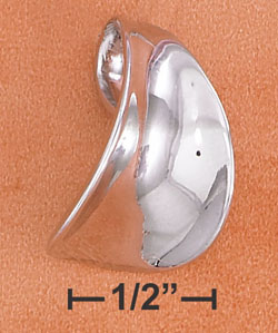 
Sterling Silver Curled Tear Slide Pendant (9mm Opening)
