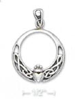 
Sterling Silver 15mm Crowned Heart Celtic
