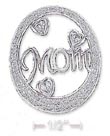 
SS 24x28mm Open Slide Pendant With Mom CZ
