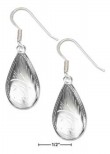 
Sterling Silver Etched Raindrop On French
