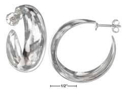 
Sterling Silver 30mm High Polish 3/4 Loop Post Earrings
