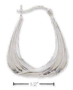 
Sterling Silver Flat Bottomed Hoop French Lock Earrings
