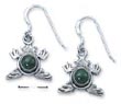 
Sterling Silver Malachite Frogs On French
