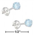 
Sterling Silver 4mm March CZ Post Earring
