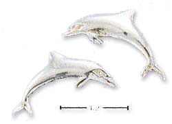 
Sterling Silver High Polish Large Dolphin Post Earrings
