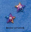 
SS Multi-Color Enameled Star With CZ Mini
