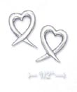 
Sterling Silver 11mm Open Heart With Tail
