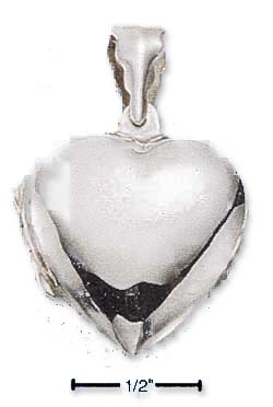 
Sterling Silver Medium High Polish Heart Locket Pendant

