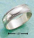 
Sterling Silver Antiqued 5.5mm Bead Edge 
