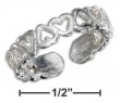 
Sterling Silver Inverted Open Hearts Band
