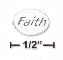 
Sterling Silver 2 Sided Faith heartBead With Lettering
