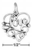 
Sterling Silver Scrolled Love With In Ope
