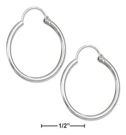 
Sterling Silver 18mm Tubular Hoop With U Wire Earrings
