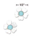 
SS 6mm Turquoise Flower Post Earrings (Ap

