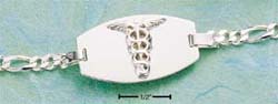 
Sterling Silver 8 Inch Figaro Link Medical Id Bracelet
