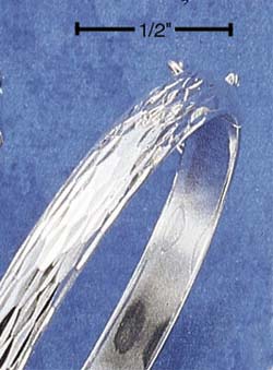 
Sterling Silver 7mm Continuous Sparkle-Cut Illusion Bangle Bracelet
