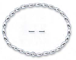 
Sterling Silver Italian Oval Bead strand etch Bracelet
