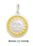 
Sterling Silver Sun Disk With Yellow Enam

