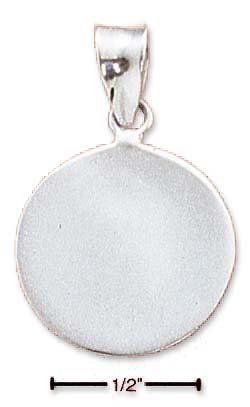 
Sterling Silver Lightweight 17mm Engravable Disk Charm
