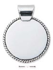 
Sterling Silver Round Engravable Roped Me
