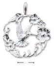 
Sterling Silver Hummingbird With Elegant 
