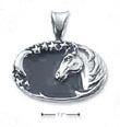 
Sterling Silver Horse-head With Moon and 
