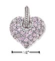 
SS Reversible Pink Pave CZ Heart Charm (F
