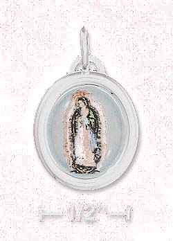 
Sterling Silver 16mm Guadeloupe Pendant With Clear External Coating
