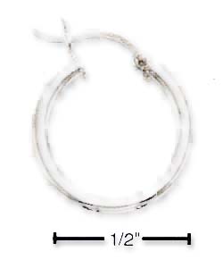 
Sterling Silver 16mm Squared Tubular Hoop With French Lock Earrings

