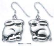 
Sterling Silver Puffed Bunnies On French 
